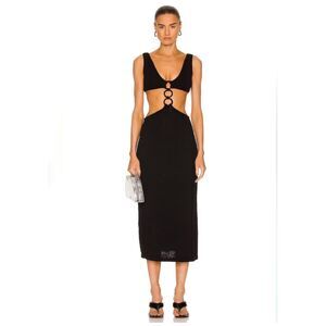 Cult Gaia Mert Cutout Ring Knit Midi Dress